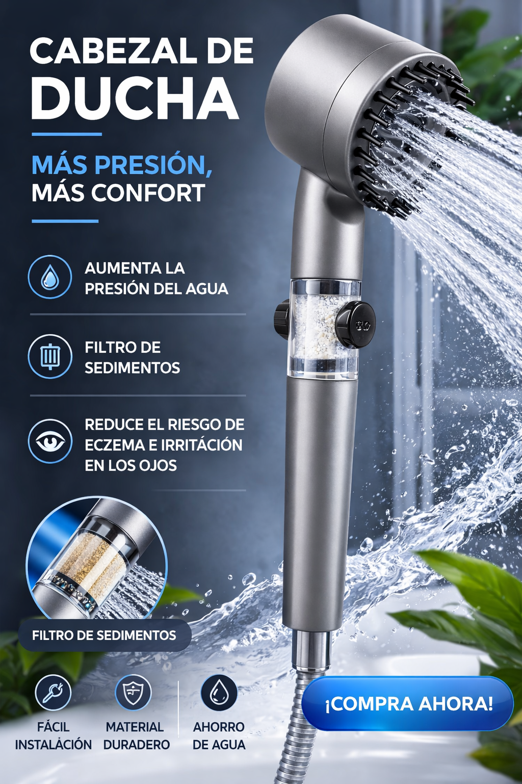 Ducha de Alta Presión Iónico